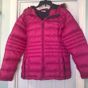 Pink Columbia Puffer Jacket